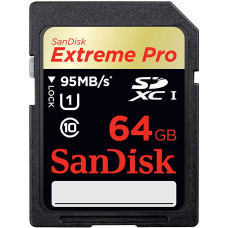 Карта пам'яті SanDisk 64 ГБ SDHC C10 UHS-I U3 R95 МБ/с 4K Extreme Pro